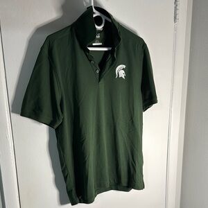 Cutter & Buck Men’s Medium Michigan State University Green Polo w/ Spartan Logo